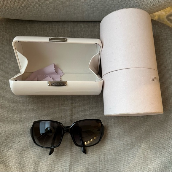 JIMMY CHOO Dark Brown Tiger’s Eye Sunglasses
